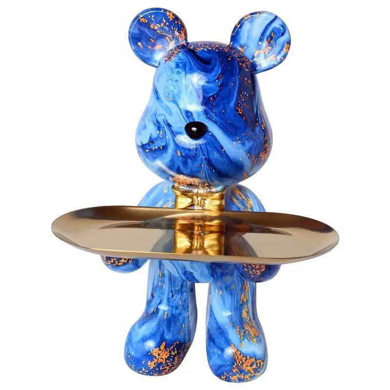 Handcrafted Iridescent Bear Tray