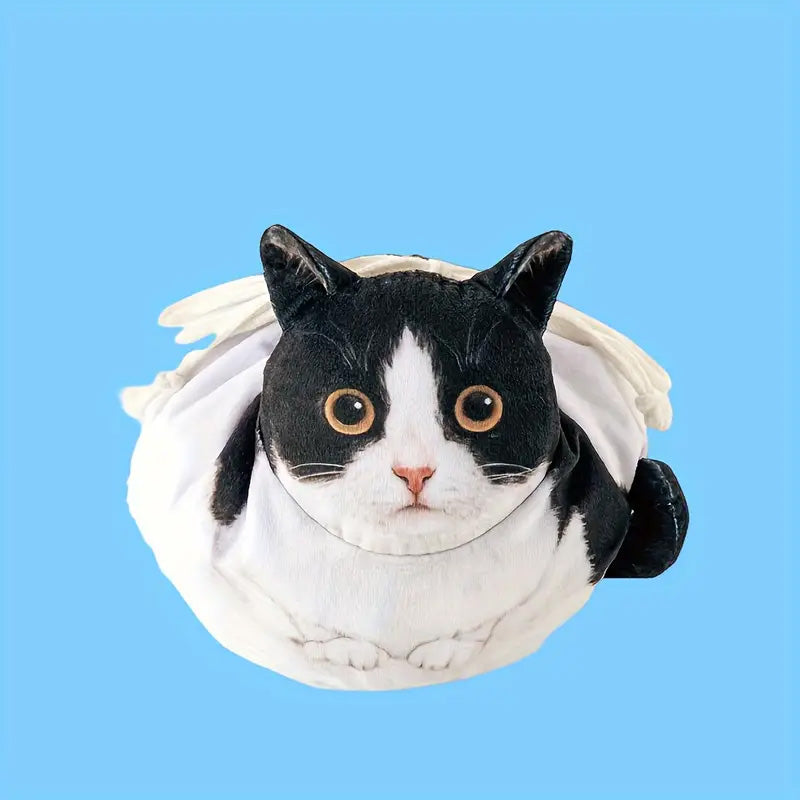 Cat-Themed Drawstring Makeup Bag