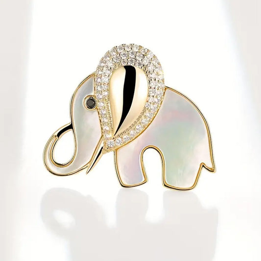 Elephant Rhinestone Brooch