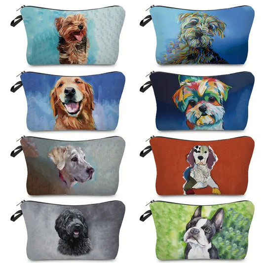 Oil Painting Style Dog Printed Bag or Pouch