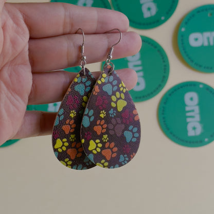 Leather Dangle / Earrings / Lightweight