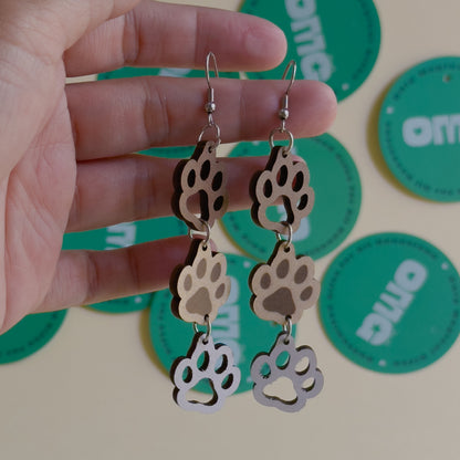 Paw Prints Earrings / Studs