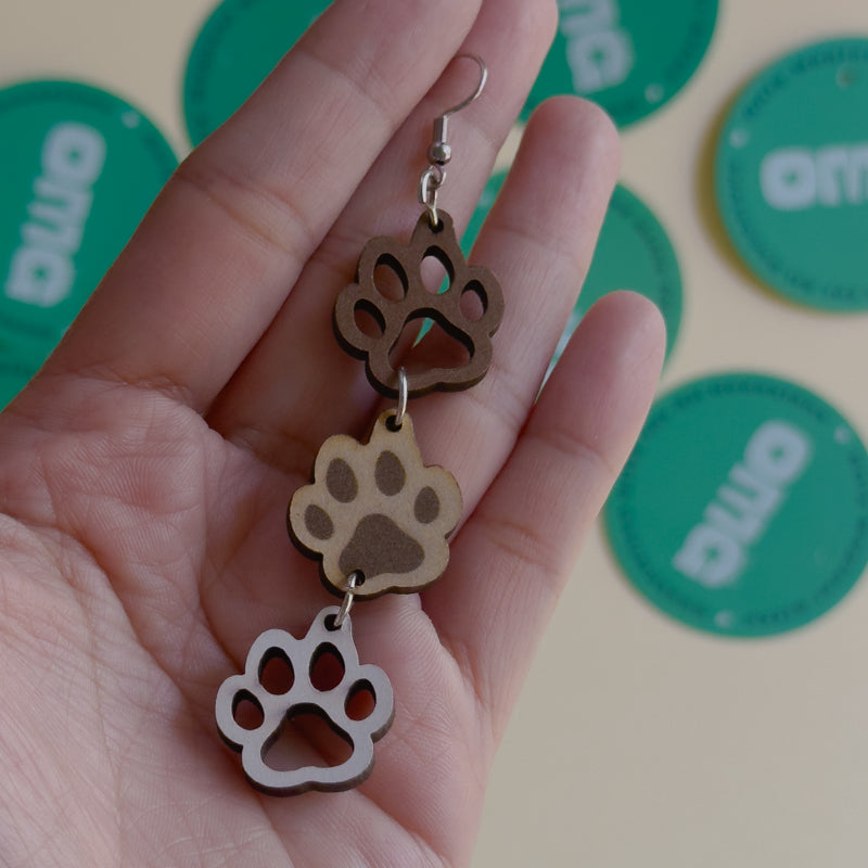 Paw Prints Earrings / Studs