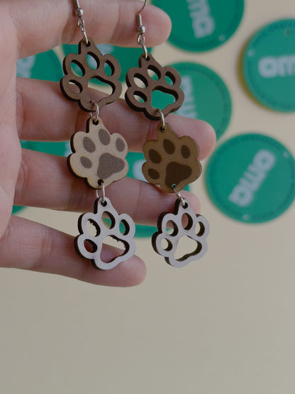 Paw Prints Earrings / Studs