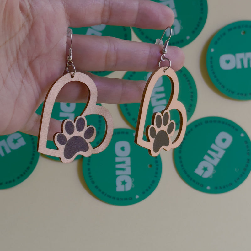 Paw Prints Earrings / Studs