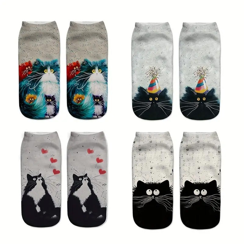 Cat Printed Socks